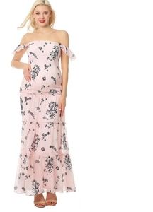 Kimi + Kai - Charity smocked maternity maxi dress